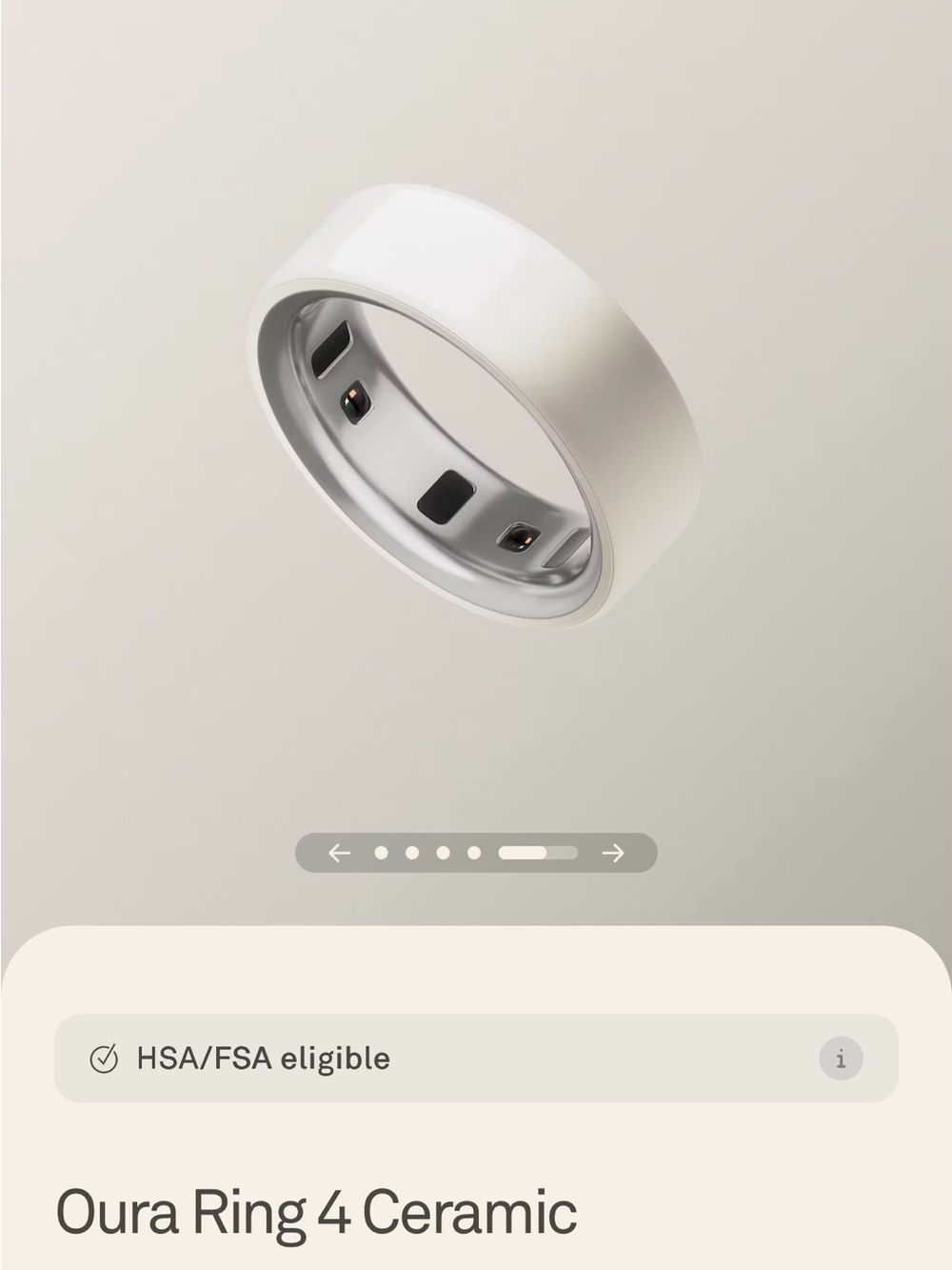 Oura Ring size 11 with charger (used for 2 months) also comes with sizing kit